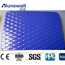 Alunewall 4mm EMBOSSED A2/B1 fireproof Corrugated Aluminum composite panel